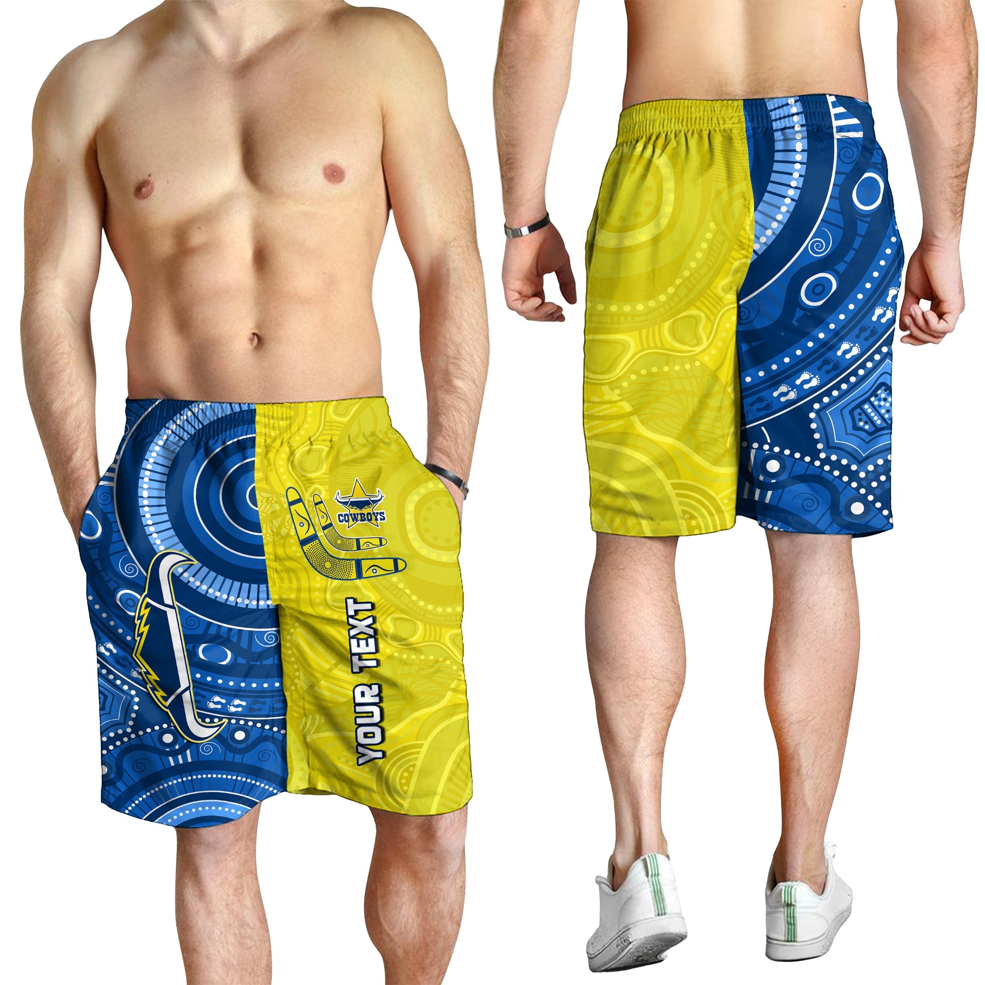 custom-personalised-cowboys-rugby-men-shorts-aboriginal-boomerang-go-premiers-north-queensland