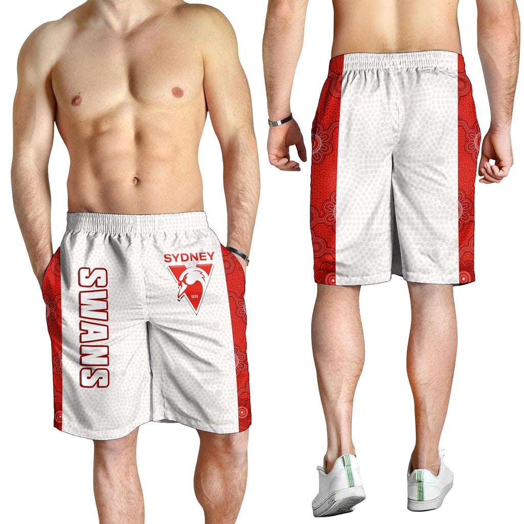 sydney-football-men-shorts-swans-1874-dot-painting-artsy