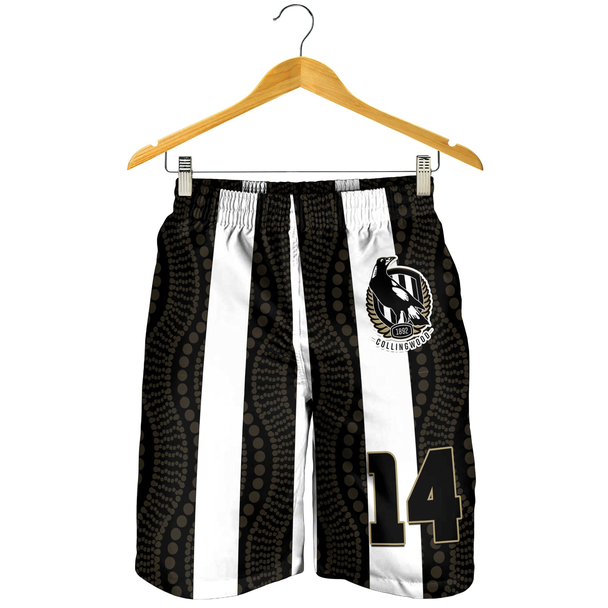 custom-number-magpies-football-men-shorts-collingwood-1892-indigenous-sporty-style