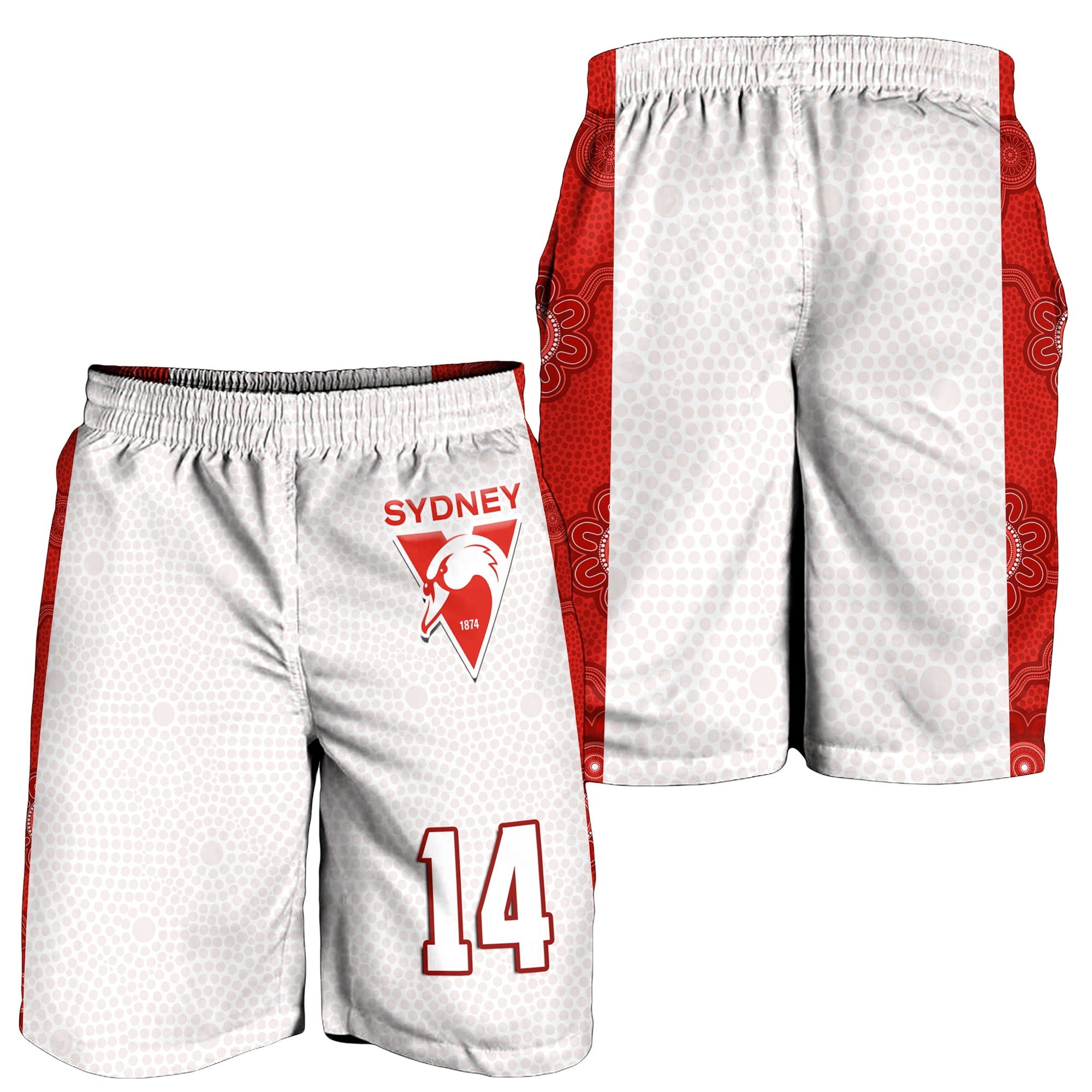 custom-number-sydney-football-men-shorts-swans-1874-dot-painting-artsy