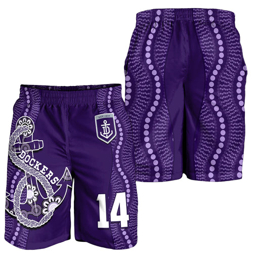 custom-number-dockers-football-men-shorts-fremantle-anchor-mix-aboriginal-pattern-dynamic-style