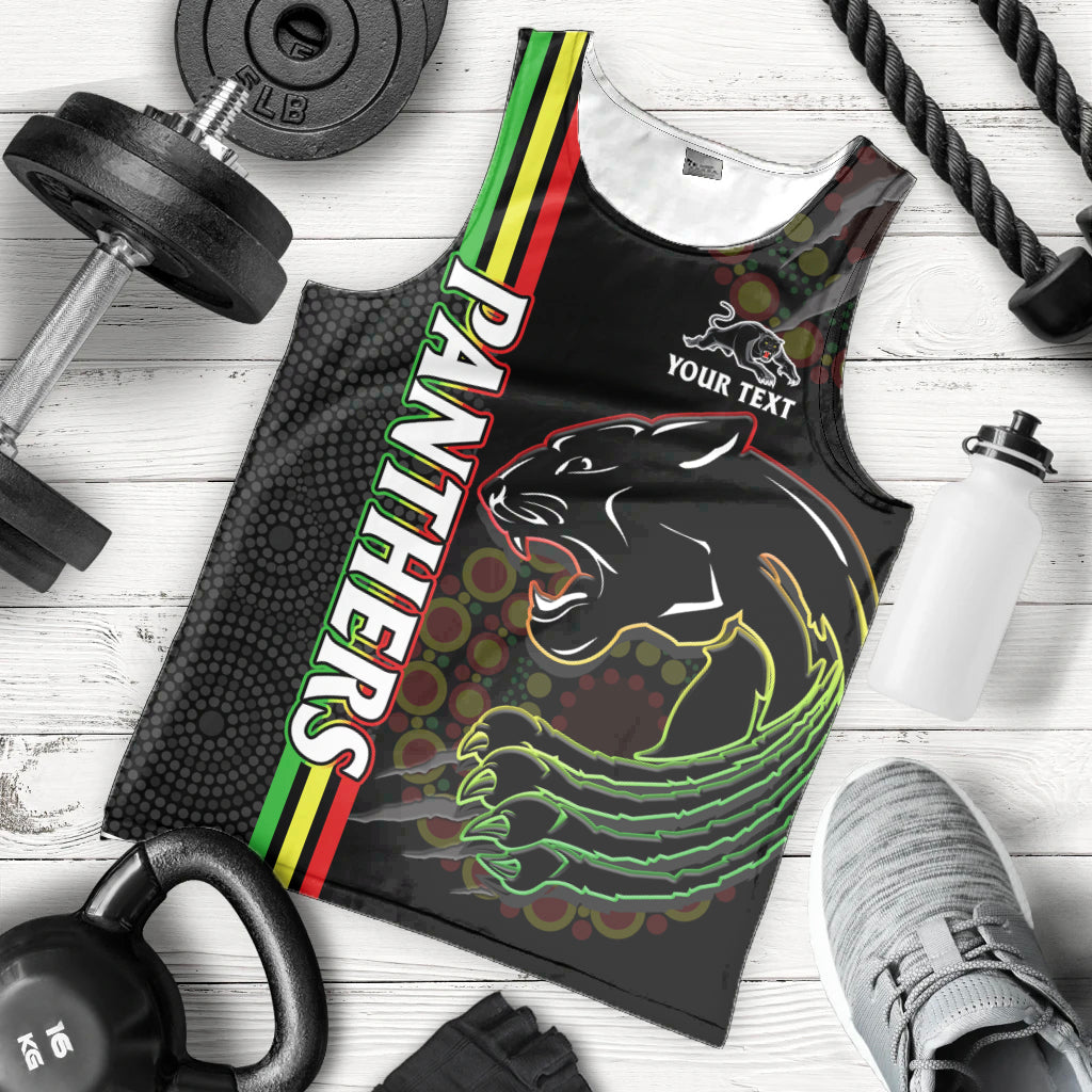 custom-text-and-number-penrith-panthers-rugby-men-tank-top-the-mountain-men-aboriginal-art-dynamic