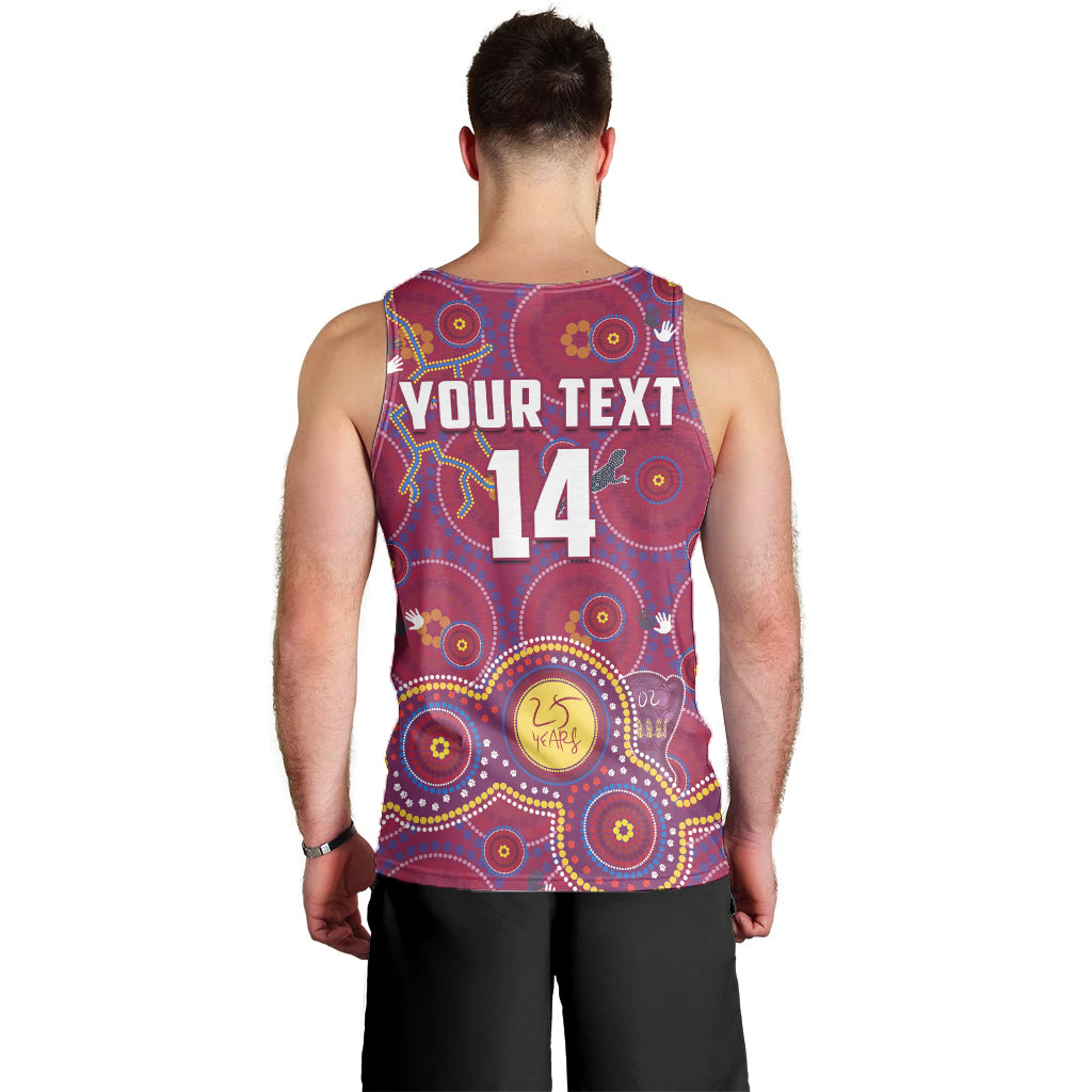 custom-text-and-number-brisbane-football-men-tank-top-indigenous-pattern-go-lions-unique-version