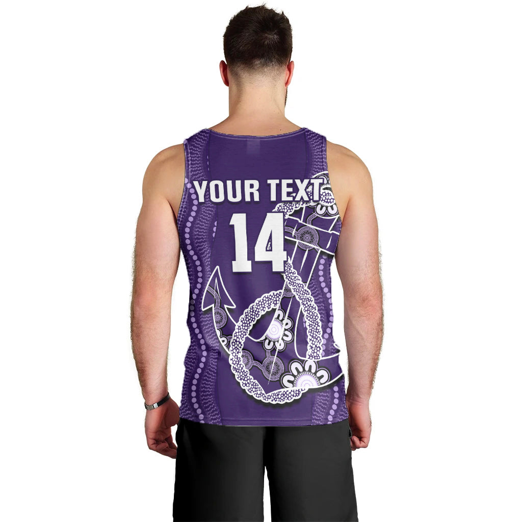 custom-text-and-number-dockers-football-men-tank-top-fremantle-anchor-mix-aboriginal-pattern-dynamic-style