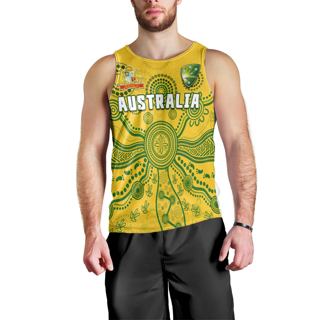 custom-text-and-number-cricket-australia-men-tank-top-aussie-2022-indigenous-special-version