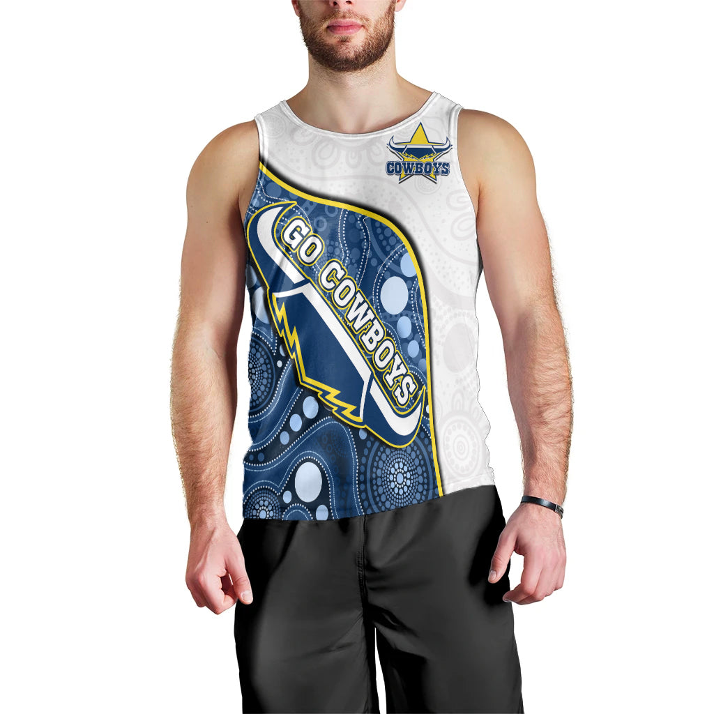 custom-text-and-number-cowboys-rugby-men-tank-top-indigenous-pattern-2022-premiers-sporty-style