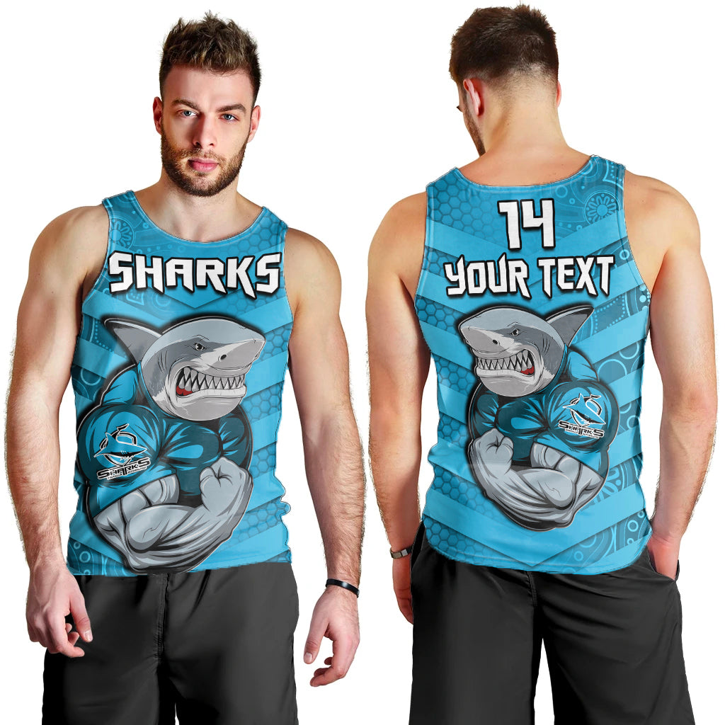 custom-text-and-number-sharks-rugby-men-tank-top-go-sharkies-aboriginal-sporty-version
