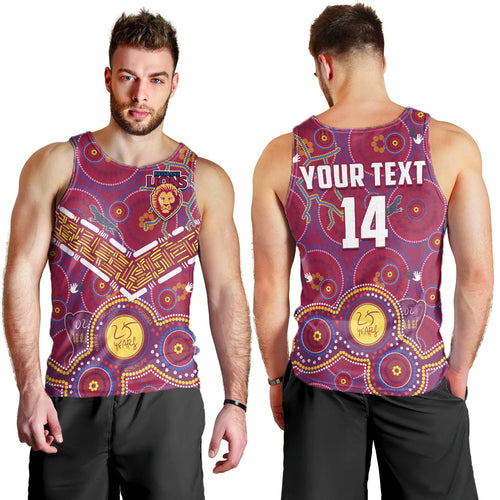 custom-text-and-number-brisbane-football-men-tank-top-indigenous-pattern-go-lions-unique-version