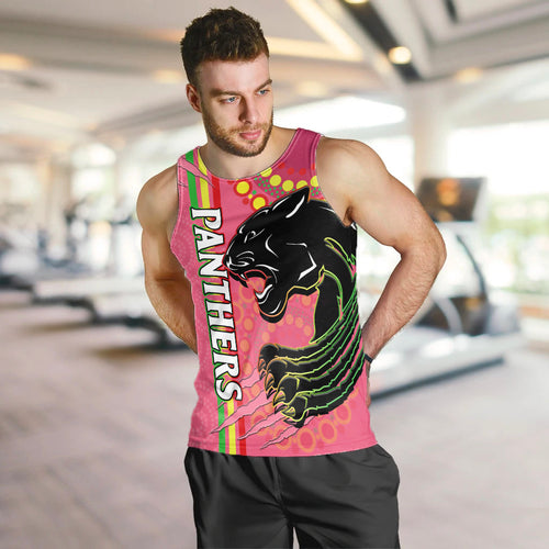 custom-text-and-number-panthers-rugby-men-tank-top-the-mountain-men-aboriginal-art-dynamic-pink-version