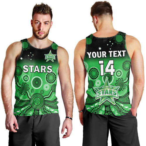 custom-text-and-number-melbourne-stars-men-tank-top-gradient-aboriginal-dot-painting