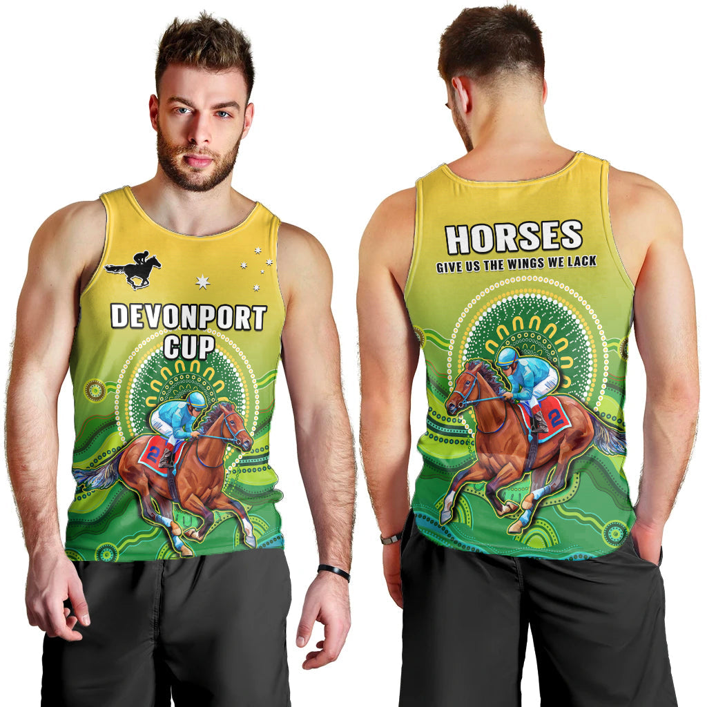 australia-devonport-cup-2023-men-tank-top-horse-racing-indigenous-art