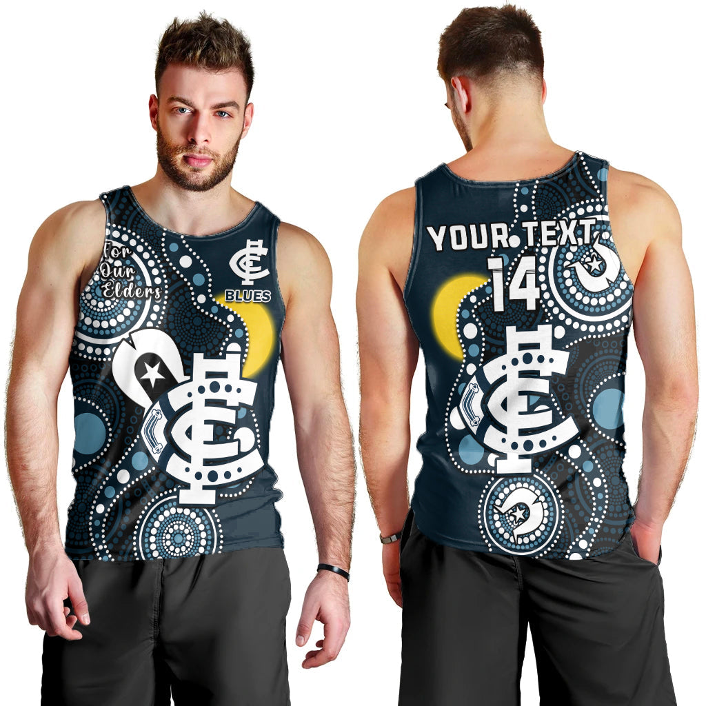custom-text-and-number-carlton-football-naidoc-2023-men-tank-top-blues-for-our-elders-indigenous-art