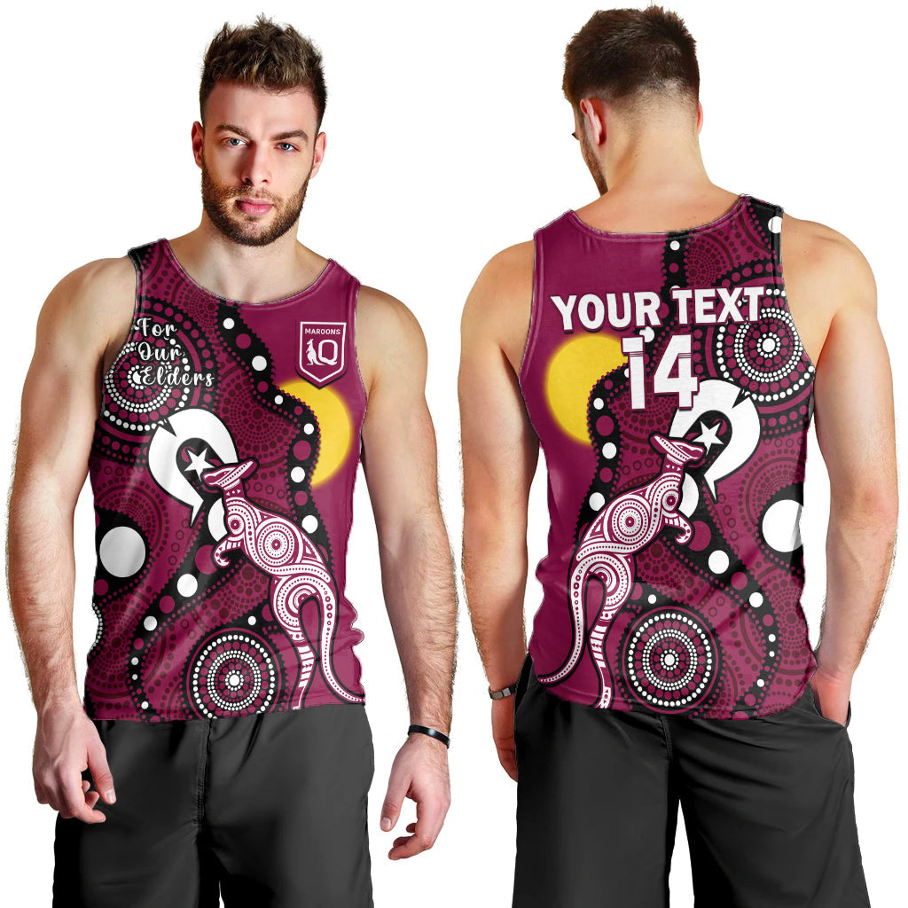 custom-text-and-number-maroons-rugby-naidoc-2023-men-tank-top-qld-for-our-elders-indigenous-art