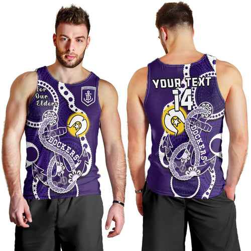 custom-text-and-number-fremantle-football-naidoc-2023-men-tank-top-dockers-for-our-elders-indigenous-art