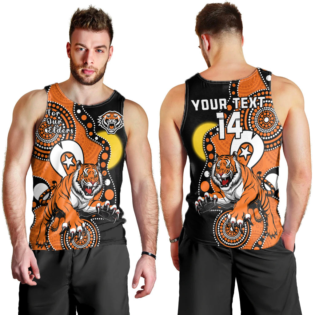 custom-text-and-number-wests-tigers-rugby-naidoc-2023-men-tank-top-for-our-elders-indigenous-art