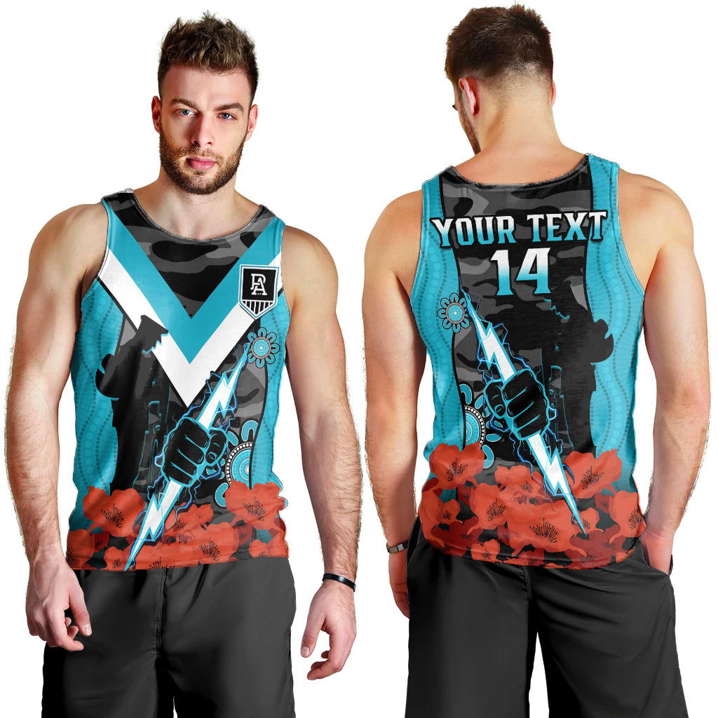 custom-text-and-number-port-adelaide-football-anzac-2023-men-tank-top-power-aboriginal-mix-poppy-camouflage