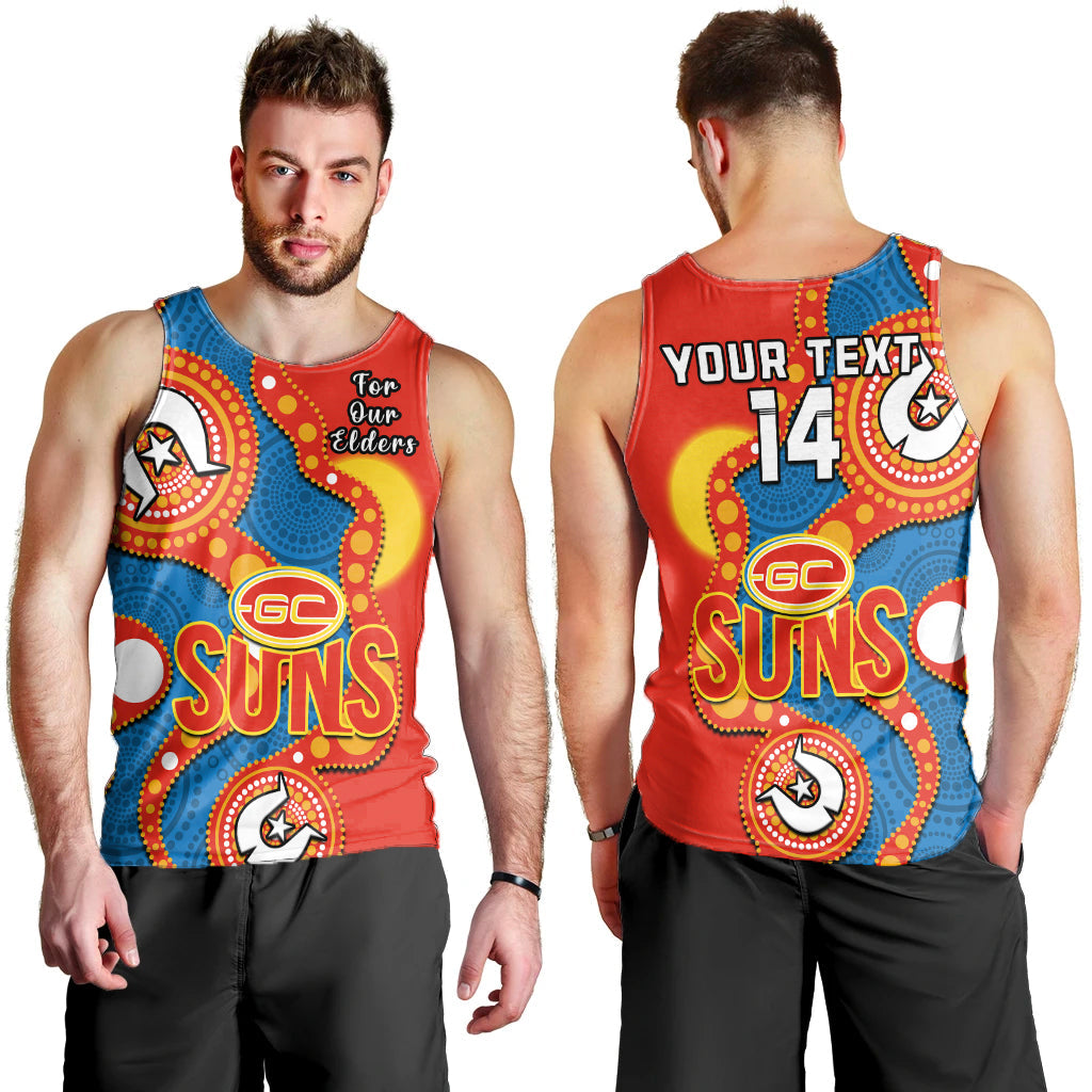 custom-text-and-number-gold-coast-football-naidoc-2023-men-tank-top-suns-indigenous-for-our-elders
