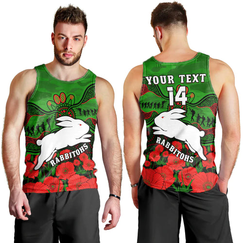 custom-text-and-number-rabbitohs-rugby-anzac-men-tank-top-south-sydney-camouflage-poppy-aboriginal