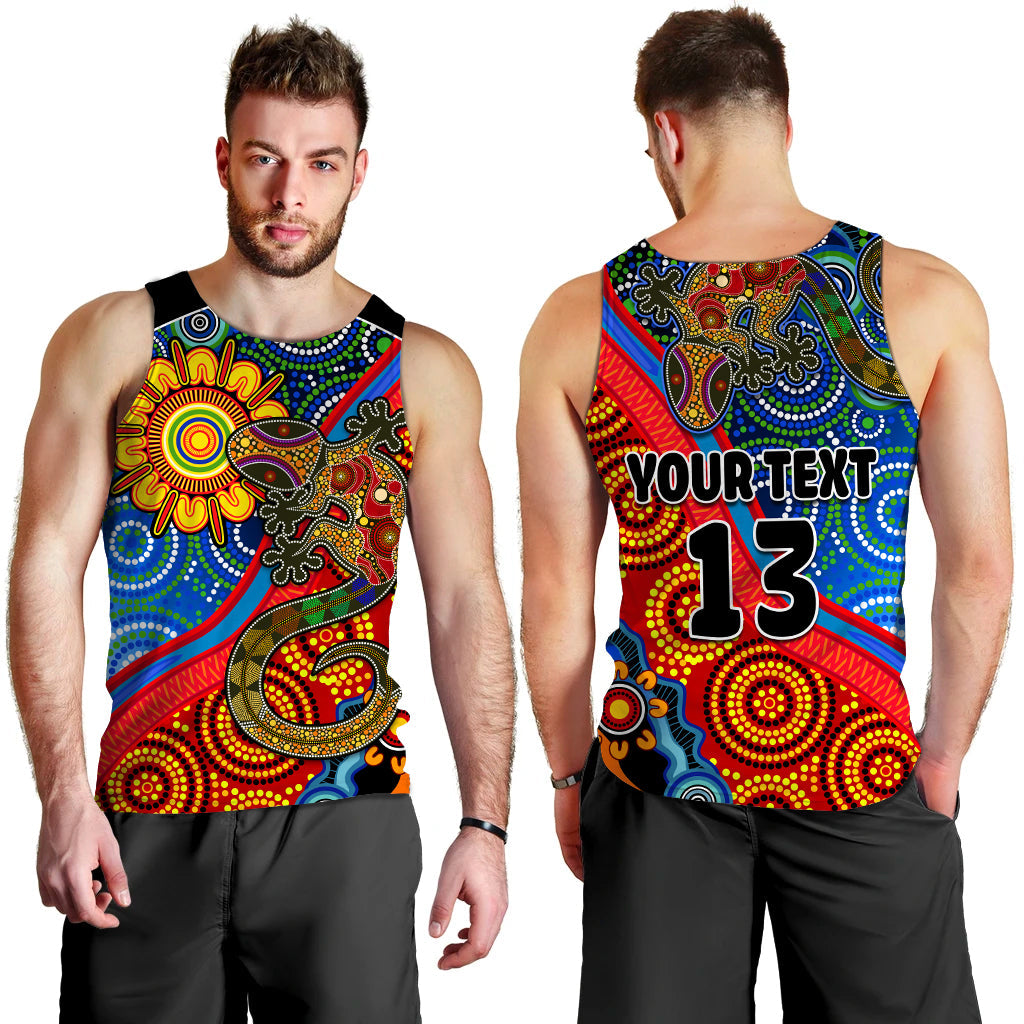 custom-text-and-number-australia-lizard-and-sun-men-tank-top-aboriginal-art-speical