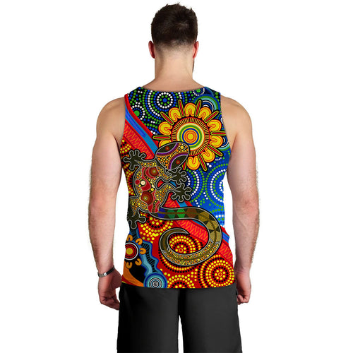 custom-text-and-number-australia-lizard-and-sun-men-tank-top-aboriginal-art-speical