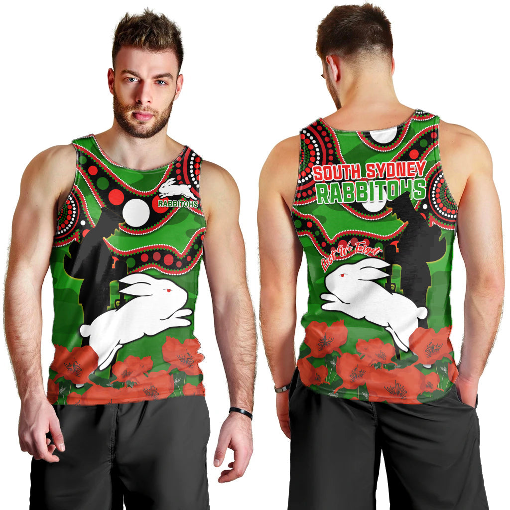 rabbitohs-rugby-anzac-2023-men-tank-top-lest-we-forget