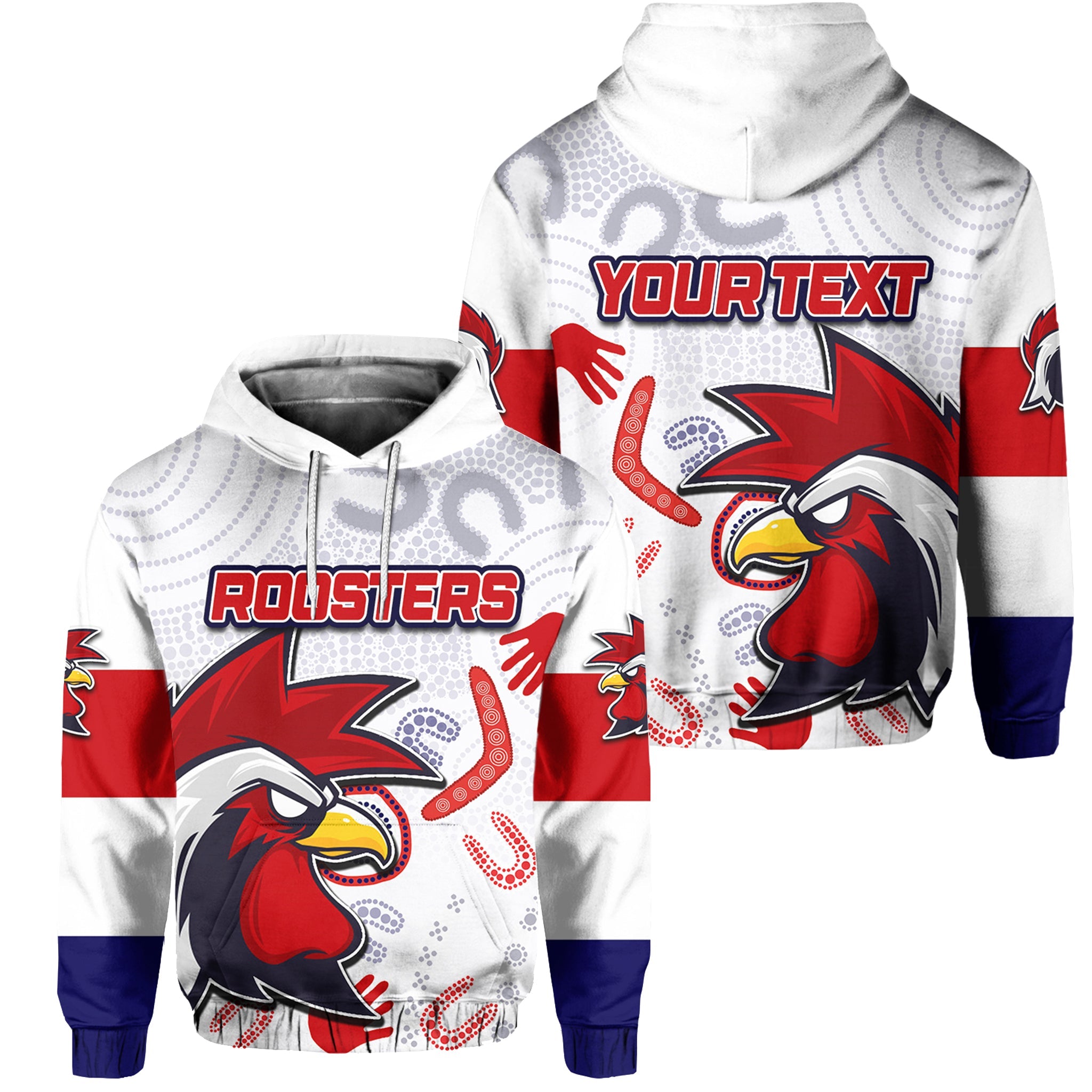custom-personalised-roosters-hoodie-indigenous-style-no-2