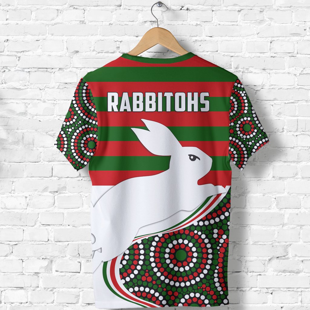 rabbitohs-indigenous-rugby-cartoon-t-shirt