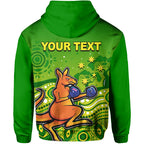 (Custom Personalised) Kangaroo Boxing Hoodie Aboriginal LT6