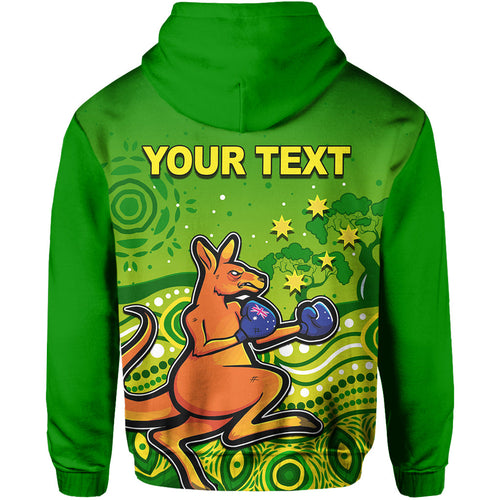 (Custom Personalised) Kangaroo Boxing Hoodie Aboriginal LT6
