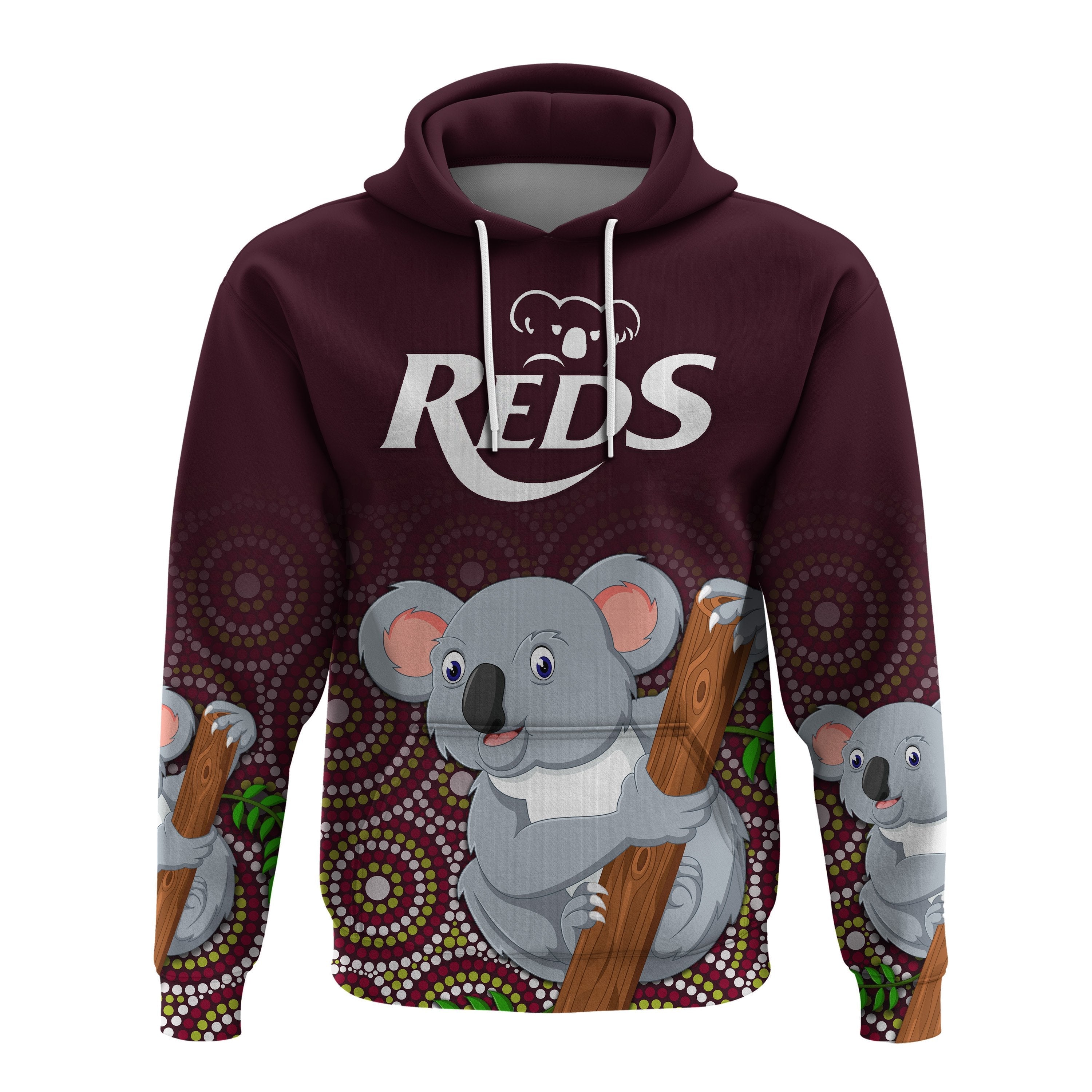custom-personalised-reds-indigenous-rugby-hoodie-koala