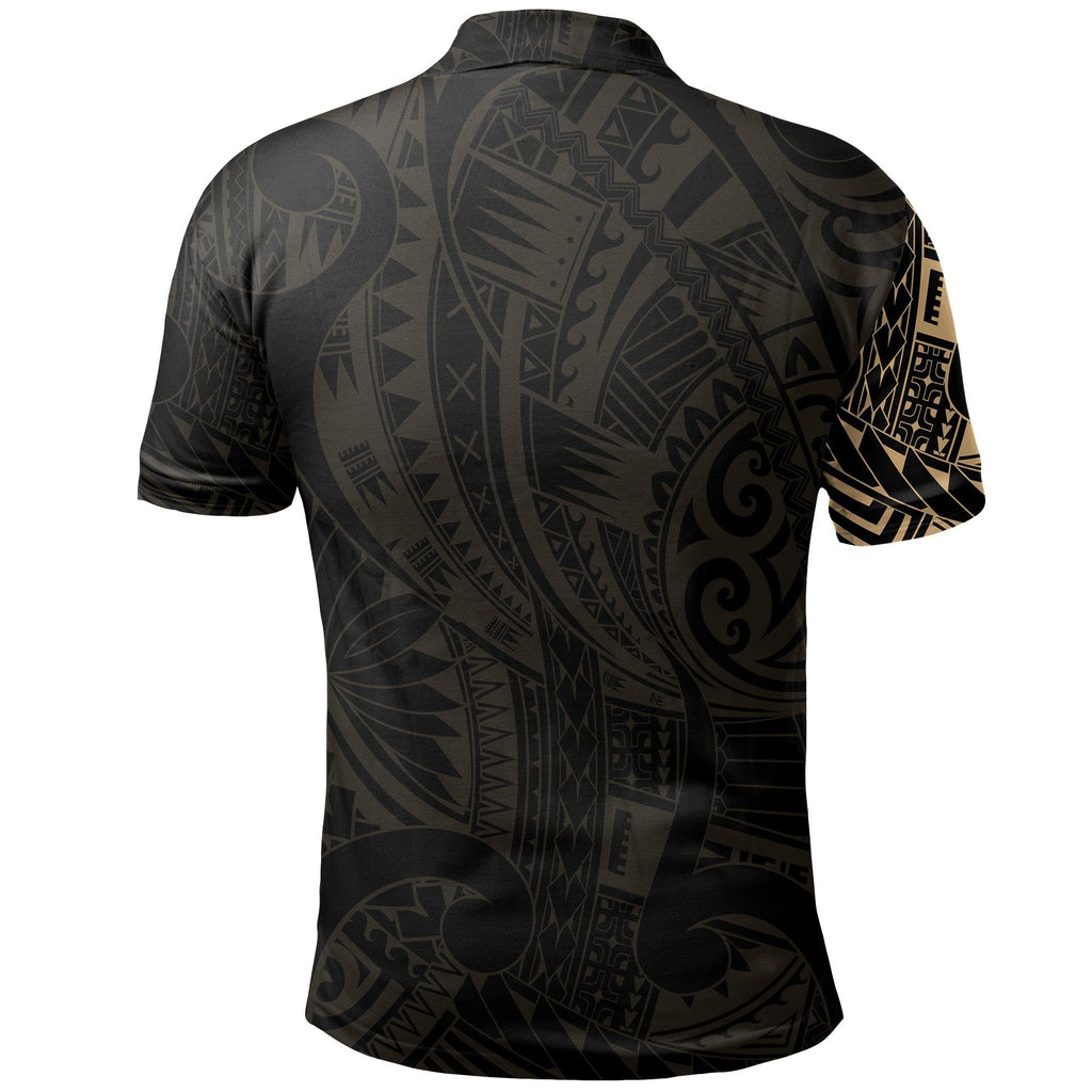 aotearoa-polo-shirt-hongi-tattoo-gold