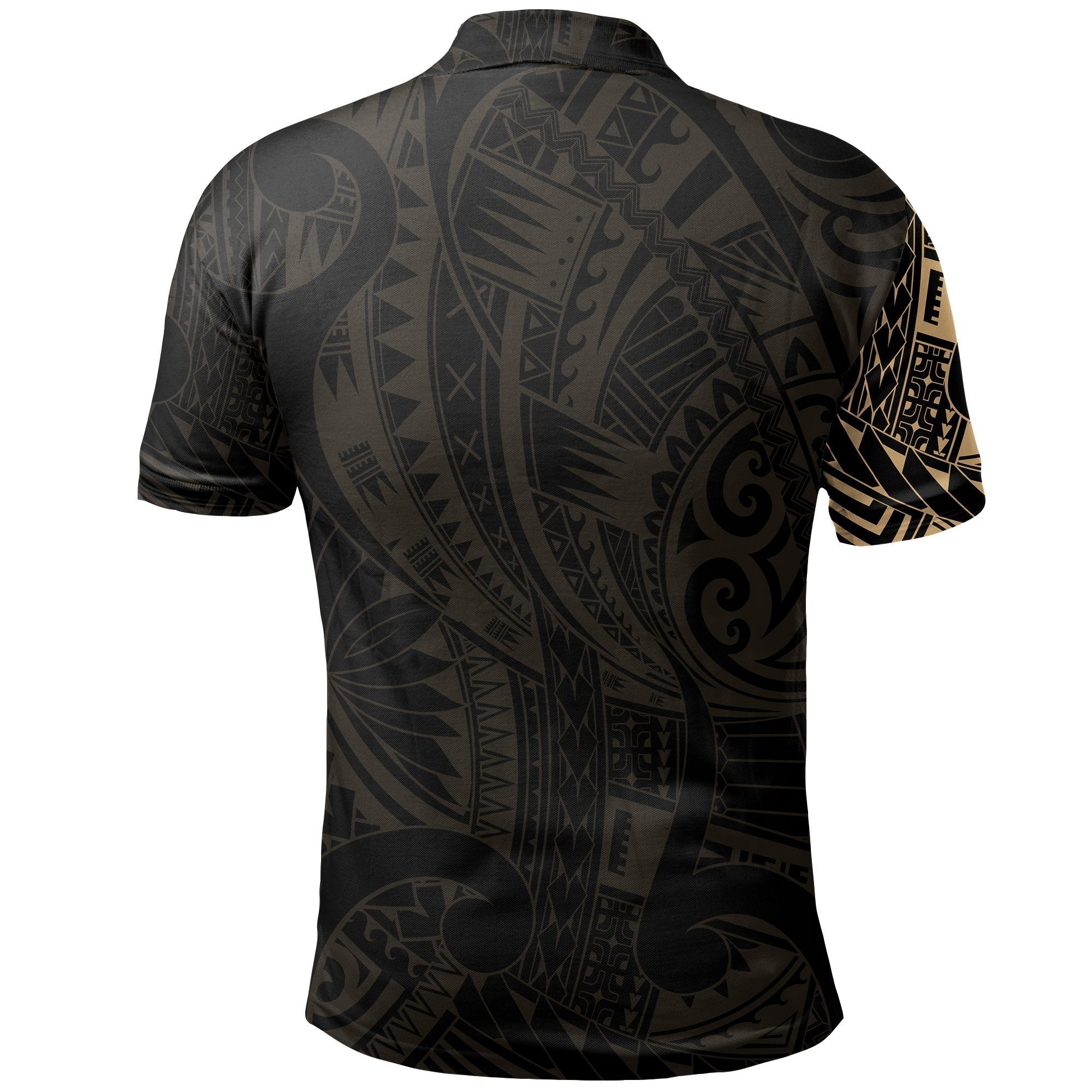 aotearoa-polo-shirt-hongi-tattoo-gold