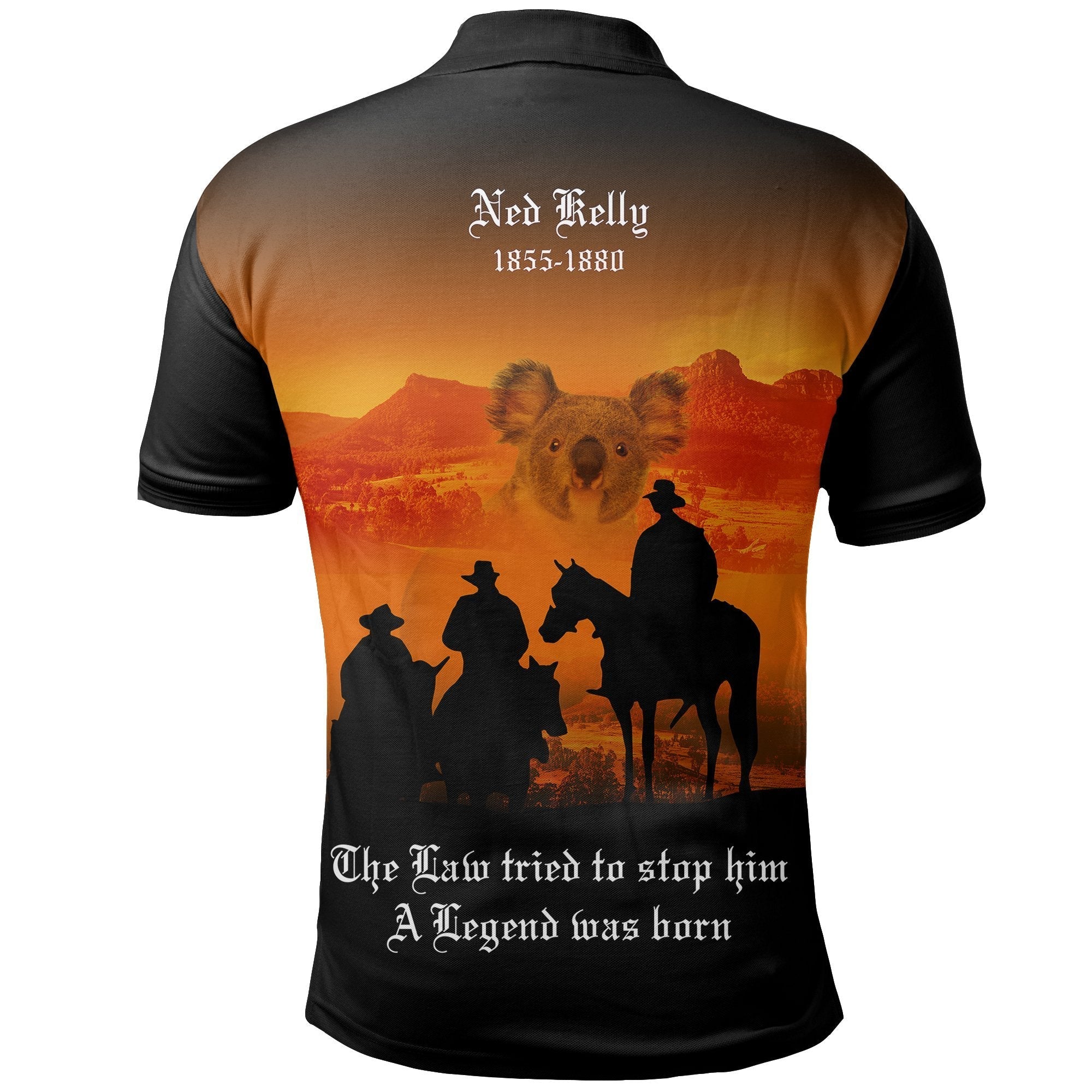 polo-shirt-anzac-shirt-lest-we-forget-kangaro-sunset-unisex