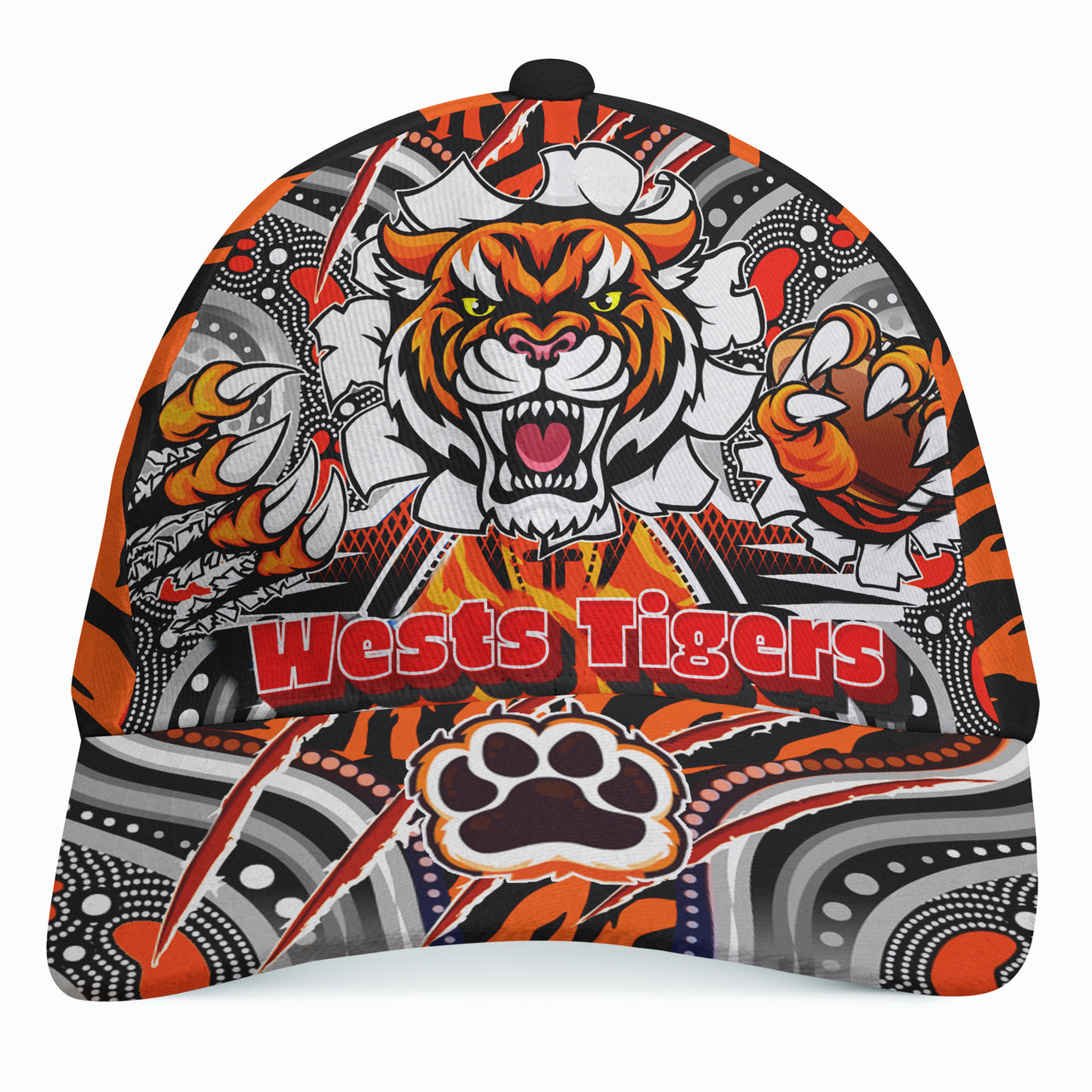 tigers-rugby-custom-aboriginal-cap-super-indigenous-tigers-scratch-style
