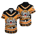Wests Tigers Hawaiian Shirt - Aboriginal Dot Painting - LT12 - Vibe Hoodie