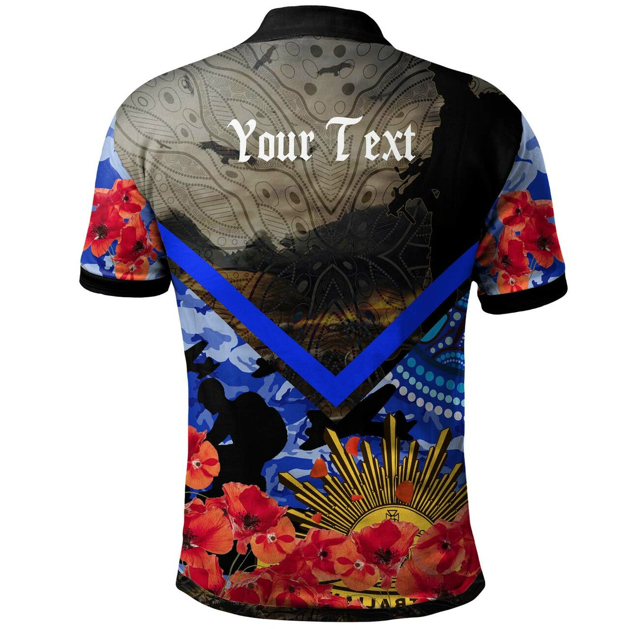 bulldogs-rugby-polo-shirt-custom-anzac-bulldogs-with-remembrance-poppy-aboriginal-polo-shirt