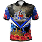 bulldogs-rugby-polo-shirt-custom-anzac-bulldogs-with-remembrance-poppy-aboriginal-polo-shirt