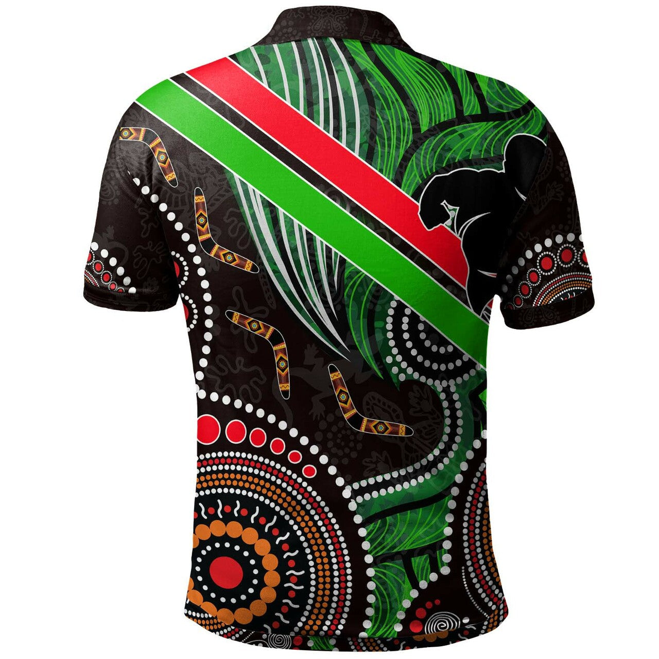 rabbitohs-rugby-polo-shirt-custom-rabbitohs-aboriginal-dreaming-patterns-australia-culture-polo-shirt