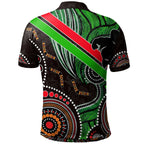 rabbitohs-rugby-polo-shirt-custom-rabbitohs-aboriginal-dreaming-patterns-australia-culture-polo-shirt