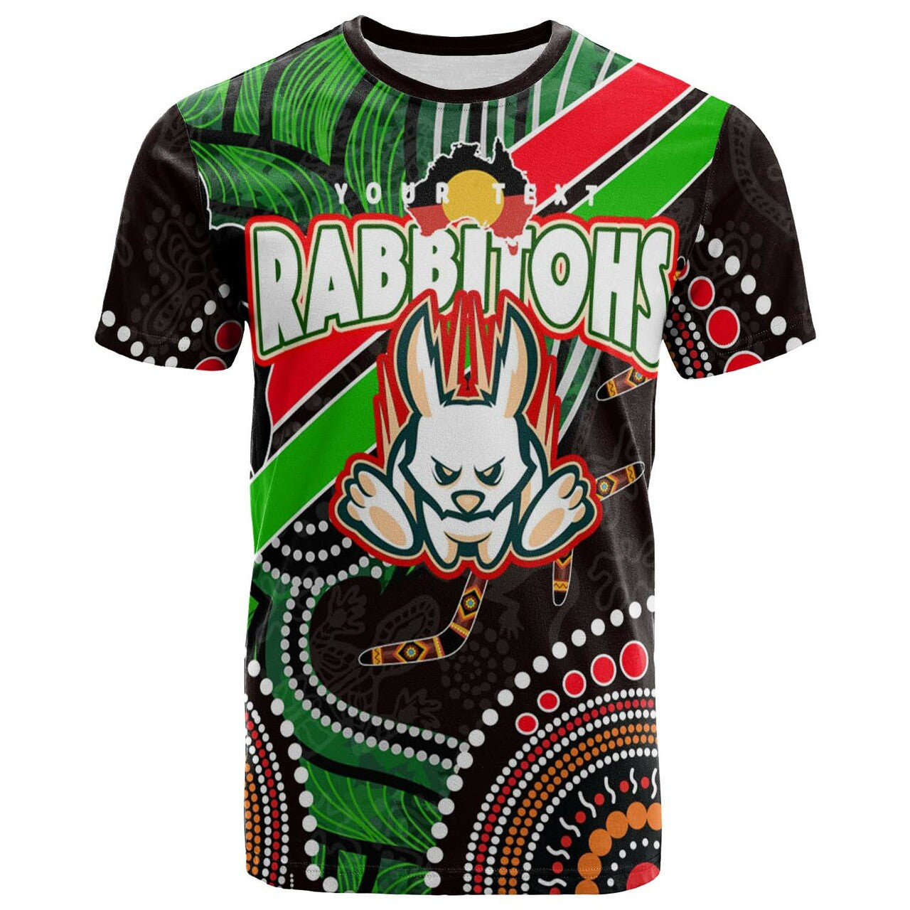 rabbitohs-rugby-t-shirt-custom-rabbitohs-aboriginal-dreaming-patterns-australia-culture-t-shirt
