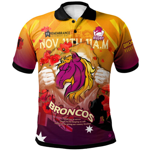 broncos-rugby-polo-shirt-custom-broncos-remembrance-day-lest-we-forget-poppies-polo-shirt