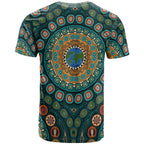 t-shirt-aboriginal-green-dot-painting-with-earth