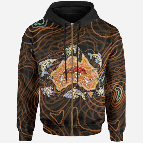 aboriginal-zip-up-hoodie-australia-map-kangaroo-uluru-patterns