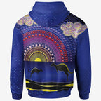 aboriginal-zip-up-hoodie-sunset-over-the-sea-and-kangaroo-dot-painting