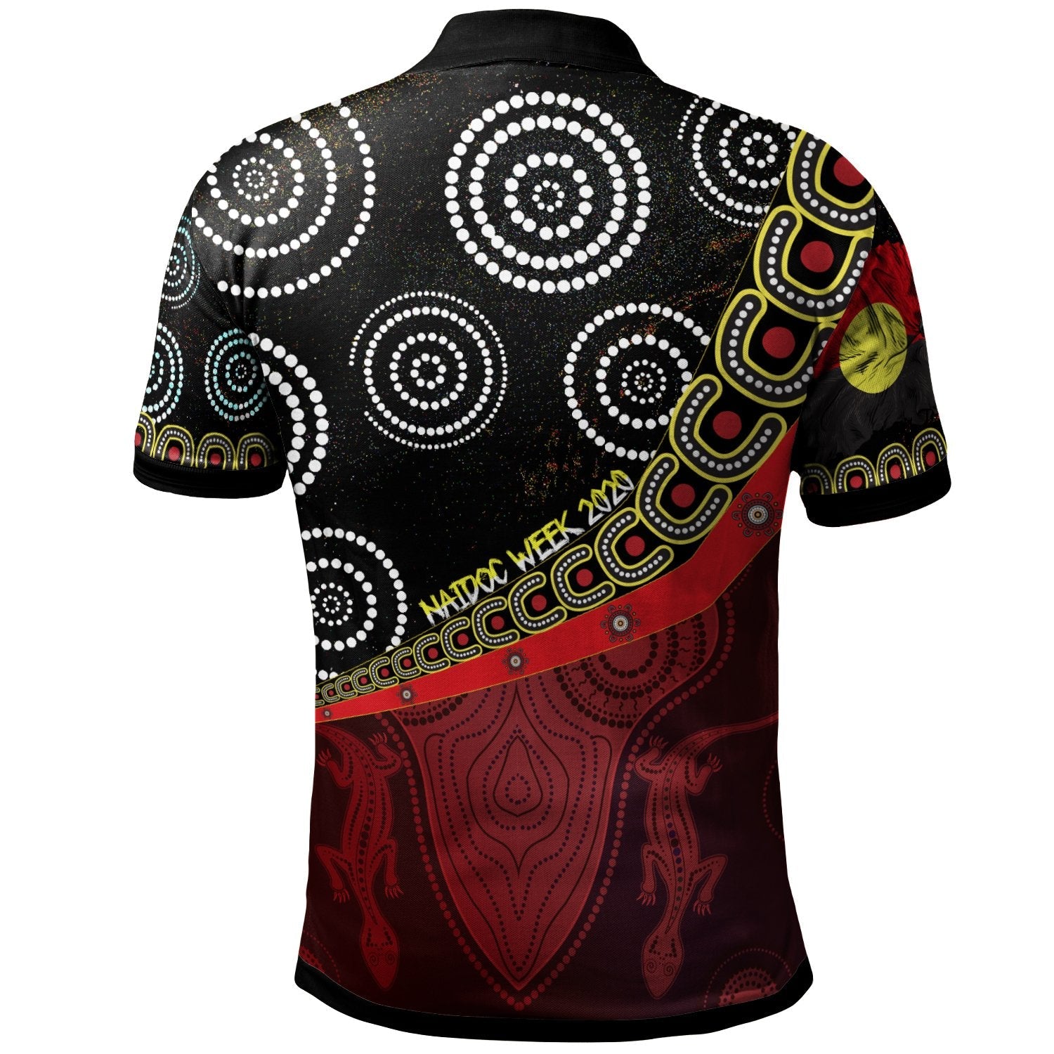 custom-text-breakout-polo-shirts-aboriginal-flags-dot-acrylic-paint-style-naidoc-unisex-1
