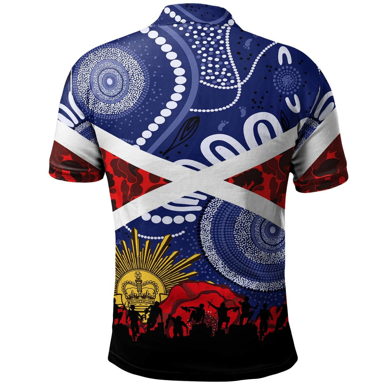 knights-rugby-polo-shirt-custom-anzac-day-newcastle-knights-aboriginal-patterns-polo-shirt