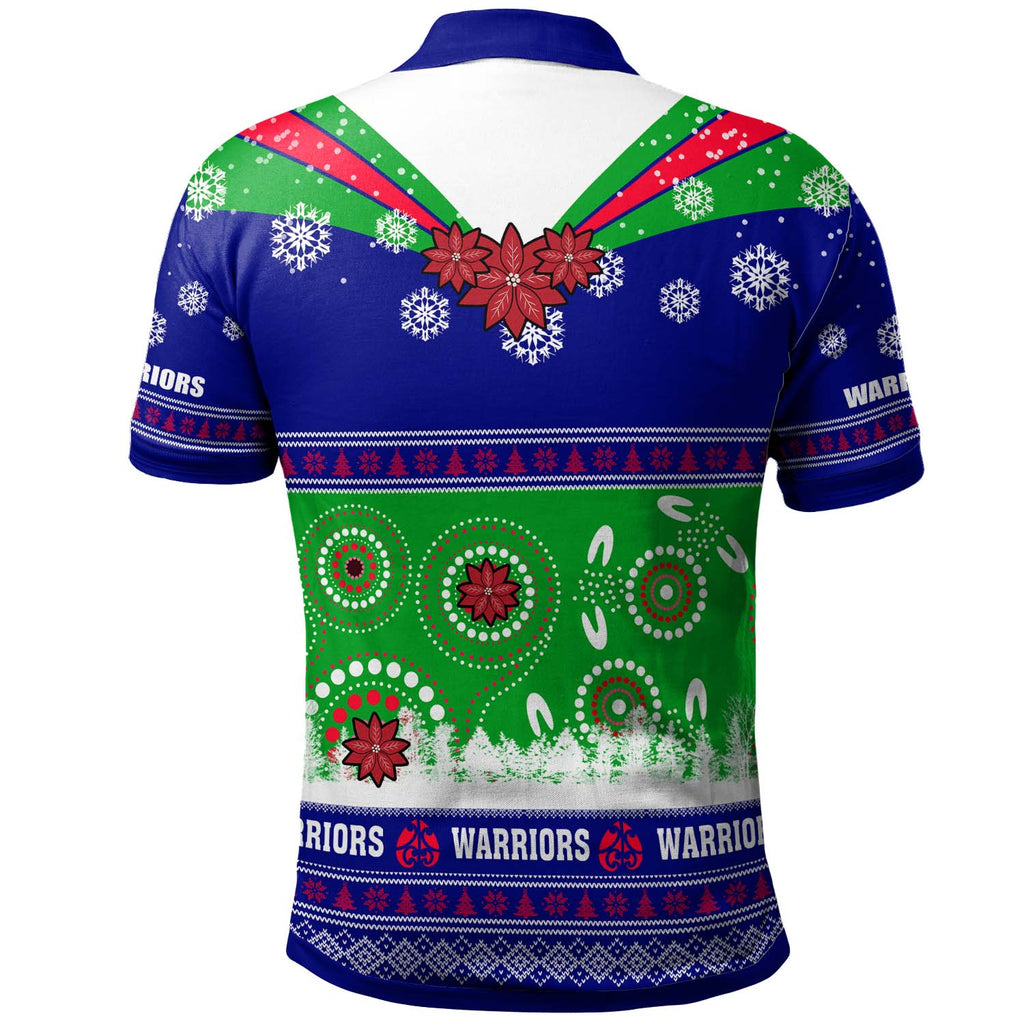 warriors-rugby-christmas-polo-shirt-custom-warriors-ugly-christmas-and-aboriginal-patterns-polo-shirt