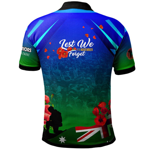 warriors-rugby-polo-shirt-custom-warriors-remembrance-day-lest-we-forget-poppies-polo-shirt