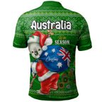 aboriginal-christmas-polo-shirt-custom-australia-koala-ugly-christmas-with-aboriginal-inspired-green-polo-shirt