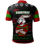rabbitohs-rugby-christmas-polo-shirt-custom-rabbitohs-ugly-christmas-knitted-polo-shirt
